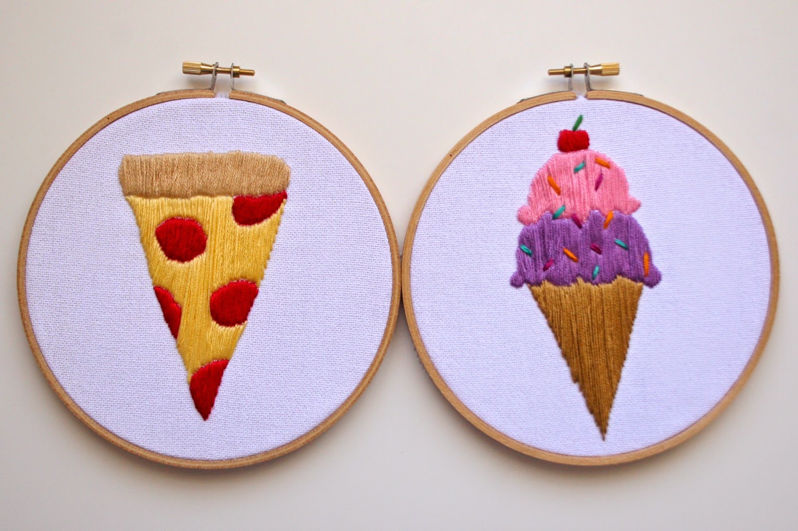 Embroidered Food Art Sarah & Nick