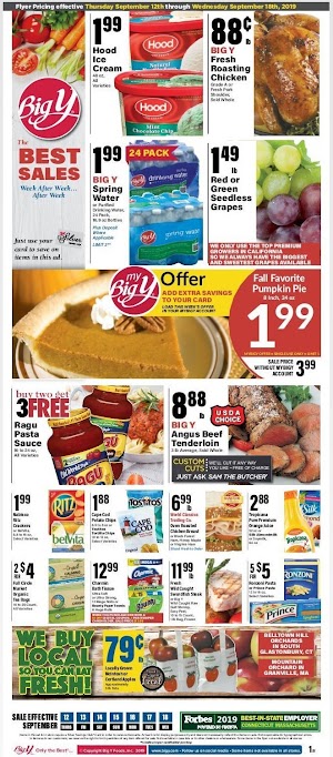 Big Y Flyer This Week September 19 - 25, 2019