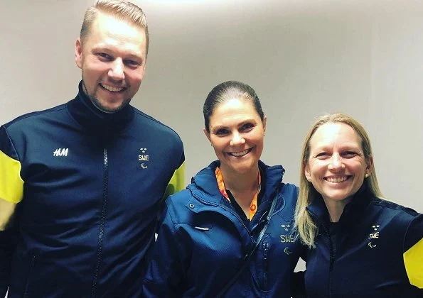Crown Princess Victoria of Sweden watched an ice hockey match played between Sweden and Japan