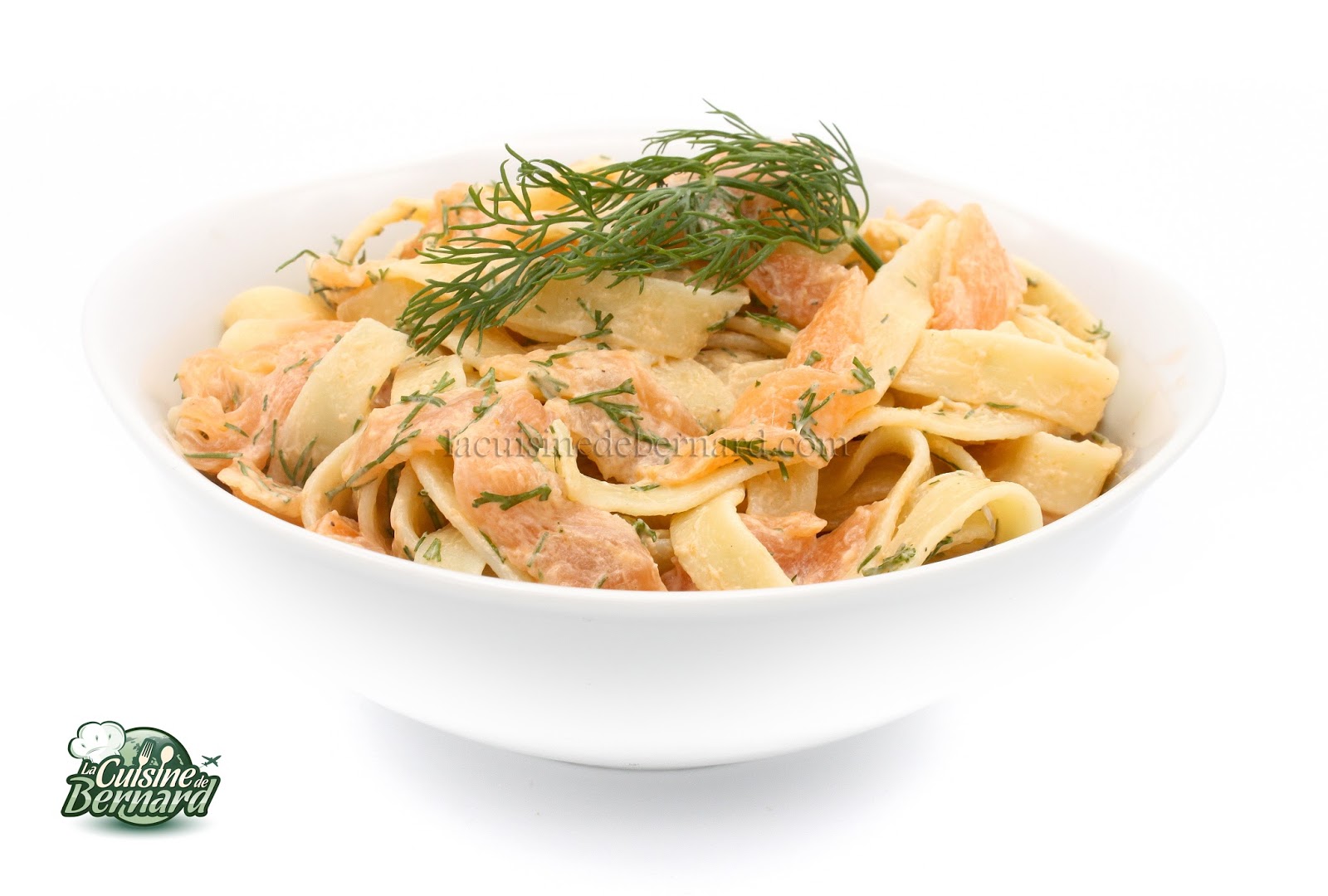 La Cuisine de Bernard Pâtes froides en sauce au saumon et à