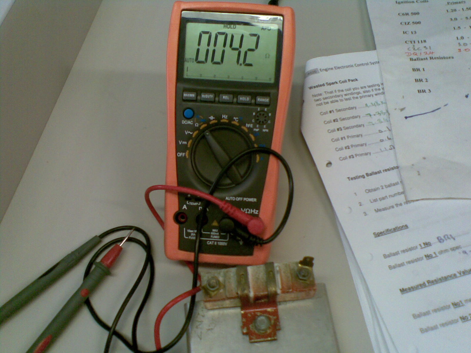 TTEC 4826 Engine Electronic Control System Testing igniton ciol