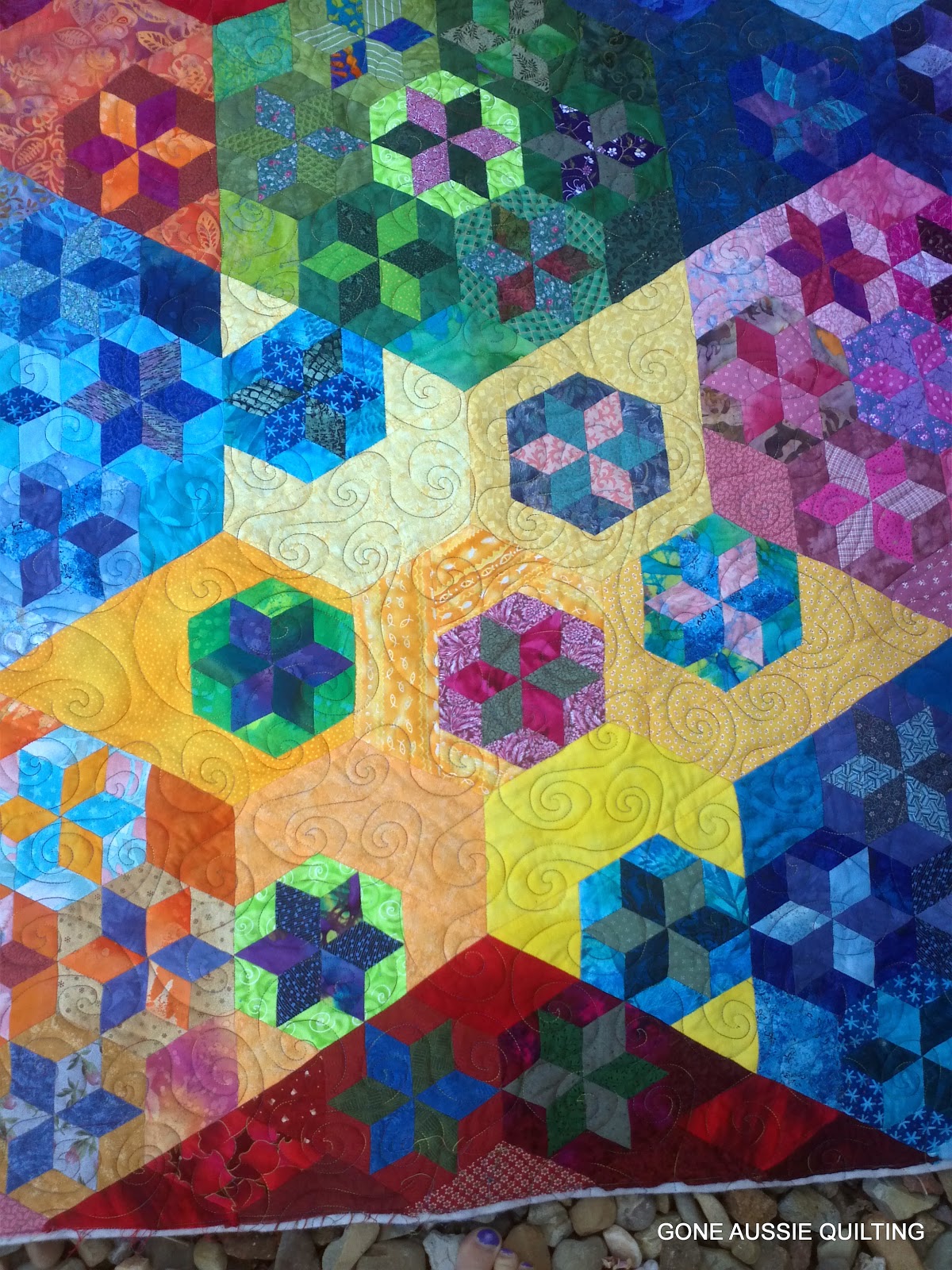 Gone Aussie Quilting: Starry Starry Night -- Lyn's Quilt