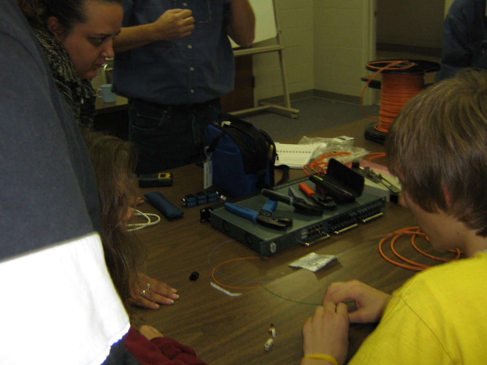 Helpful Tech Repair Installing Fiber Optic Cable Photo's