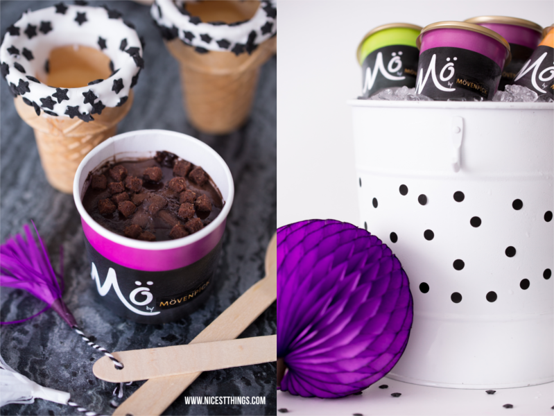 Mövenpick MÖ Eisbecher Eiskühler Wabenball Eisparty