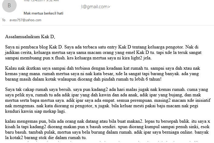 Walk On Wings Tread In Air Lagi Pasal Keluarga Mertua