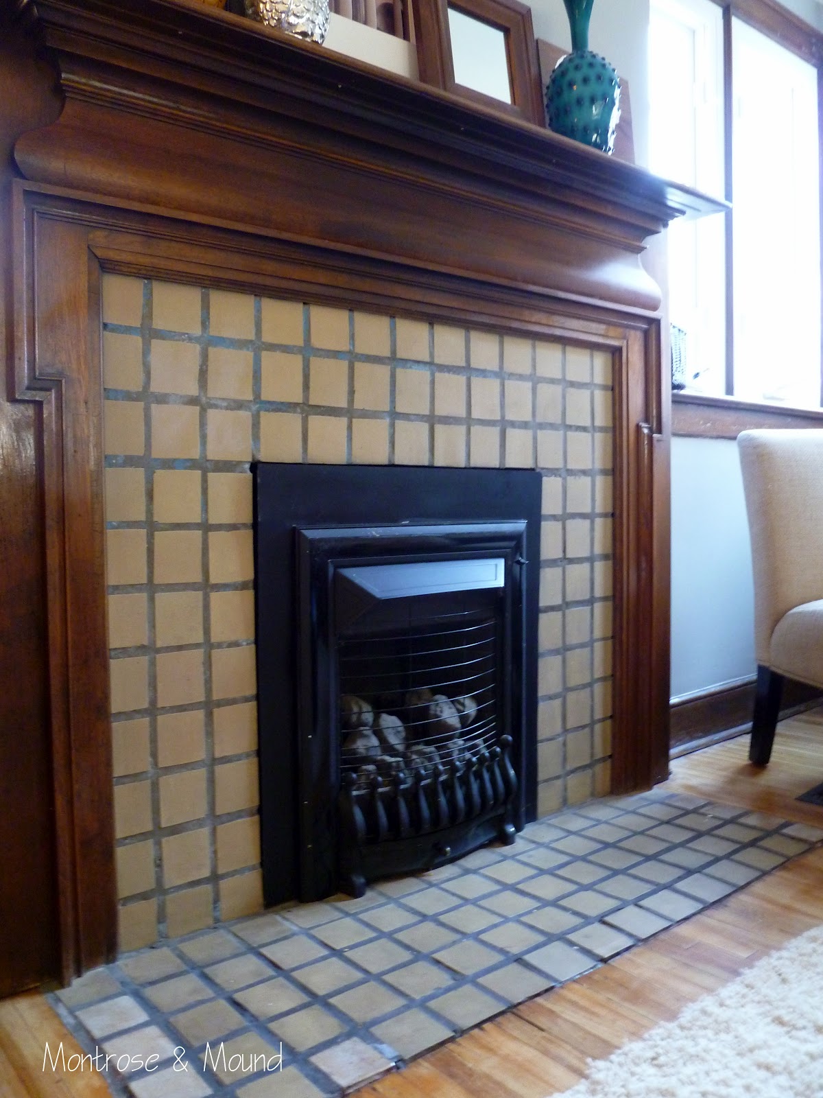 How to Paint Fireplace Tile ~ Montrose & Mound