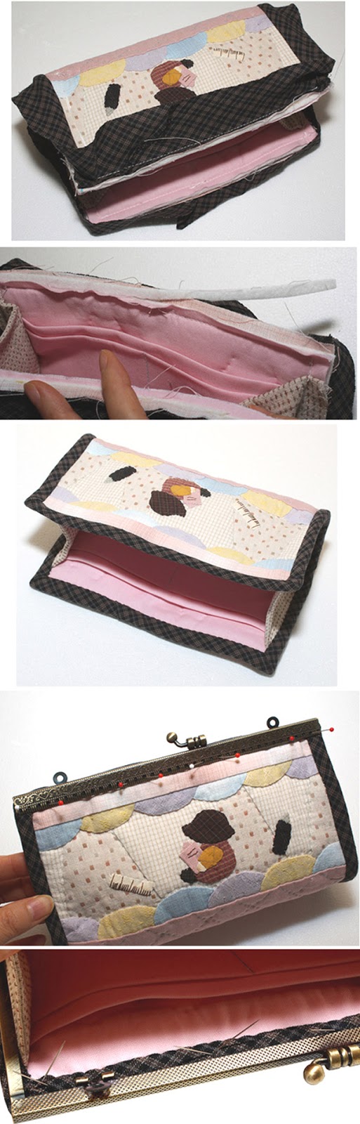 Women bags Patchwork tie-fabric clutch.  DIY step-by-step tutorial. Косметичка или клатч в технике пэтчворк