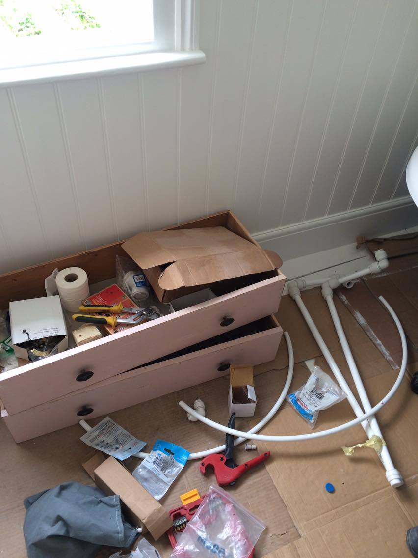 Makeover Turning a chest of drawers into a bathroom sink unit