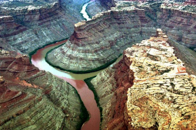The confluence of the Green River and the Colorado River in Canyonlands National Park, Utah, USA The confluence of the Green River and the Colorado River in Canyonlands National Park, Utah, USA