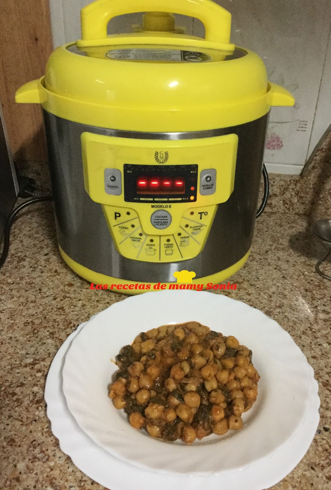 LAS RECETAS DE MAMY SONIA GARBANZOS CON ESPINACAS EN OLLA GM D,E, F