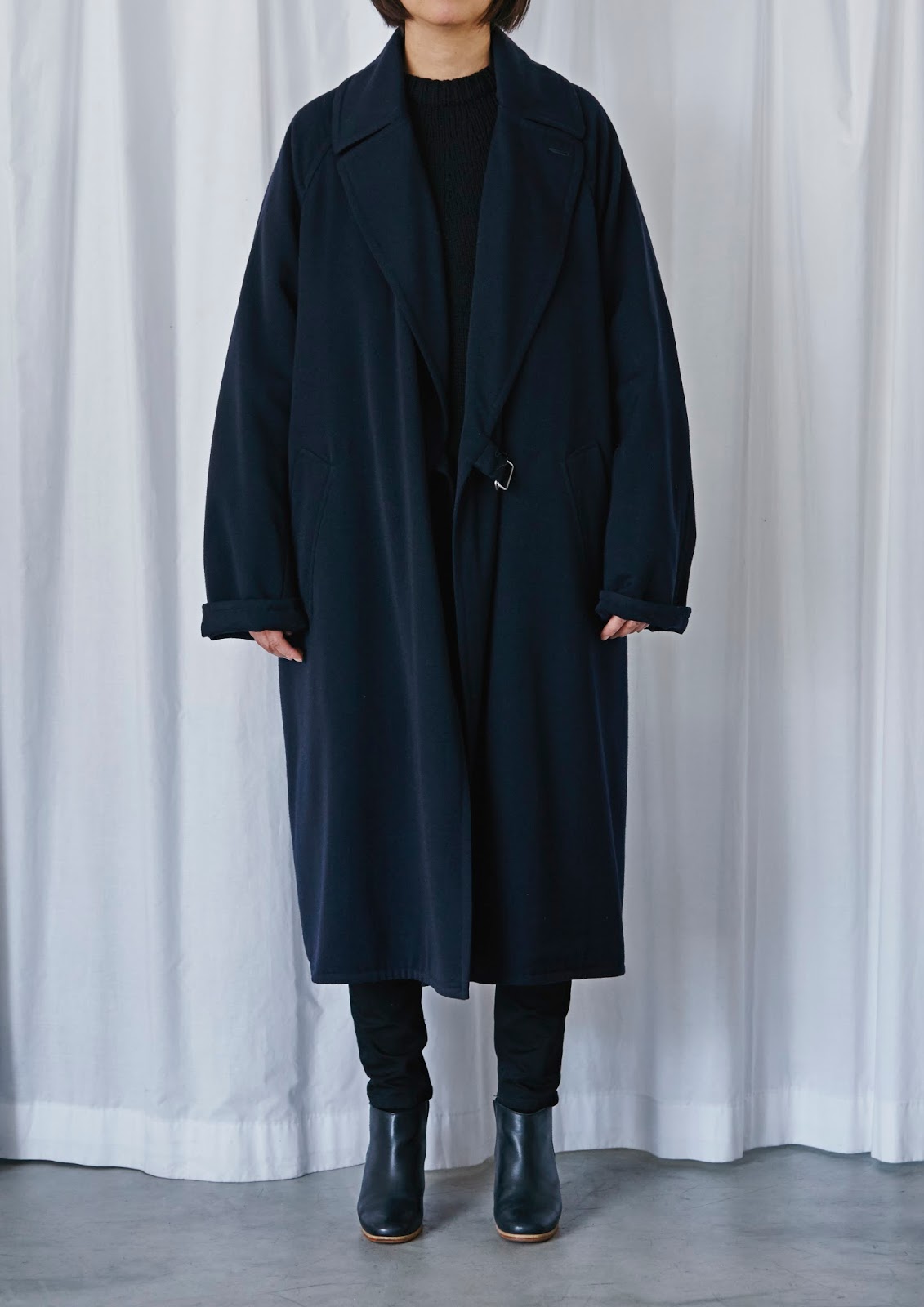 trunk: COMOLI WOOL PADDED TIELOCKEN COAT NOW IN STOCK