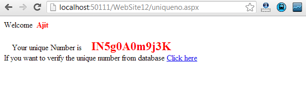 How to generate unique number and store it to database my net tutorials