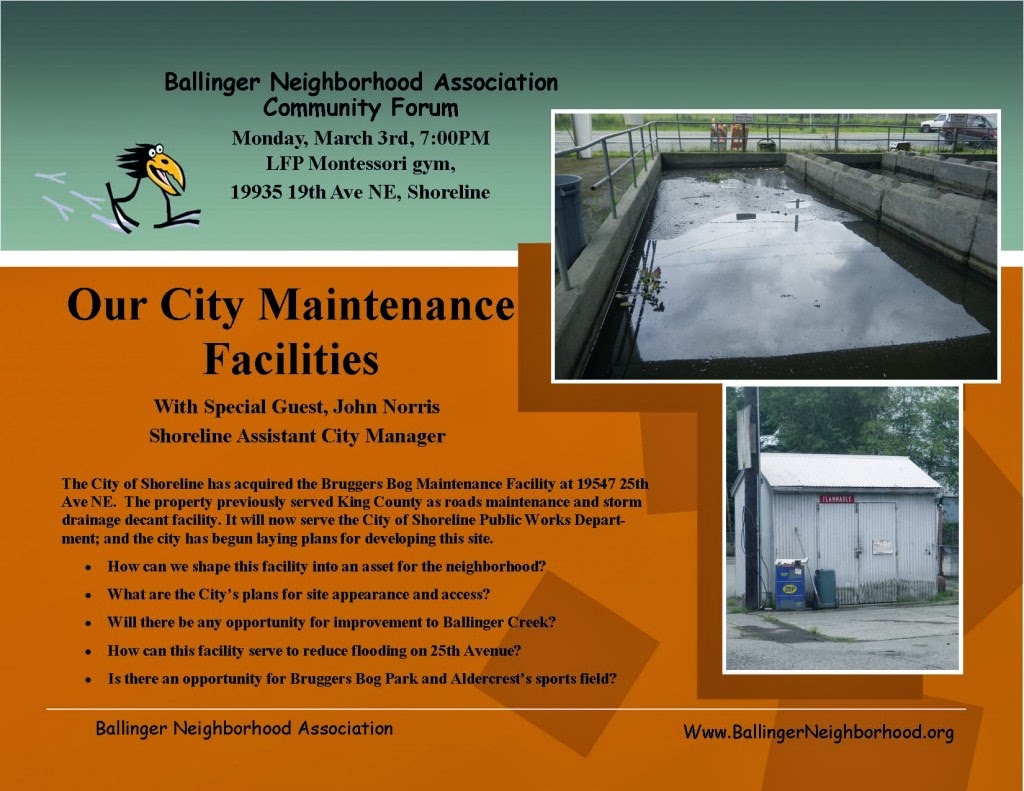 Shoreline Area News Ballinger Neighborhood to hold forum on Brugger's