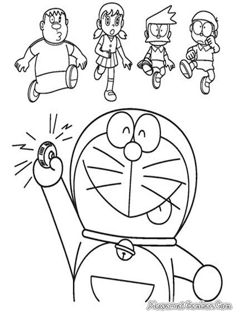 Mewarnai Dorameon Nobita, Suneo, Giant Dan Shizuka