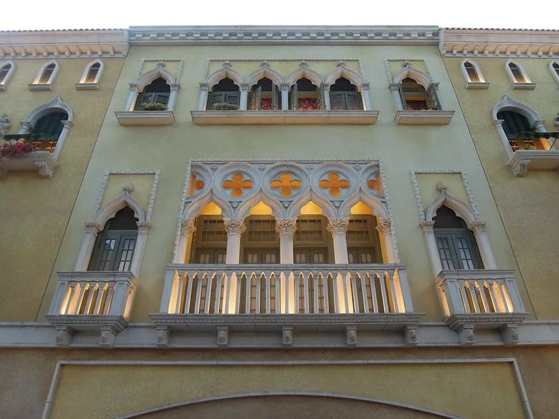 An imitation of a balcony of a house at The Venetian Macao Resort Hotel