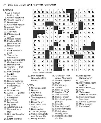 The new york times crossword in gothic: 04.05.10 — and... The New York Times Crossword in Gothic: 10.20.12 — Puttin' on the Ritz
