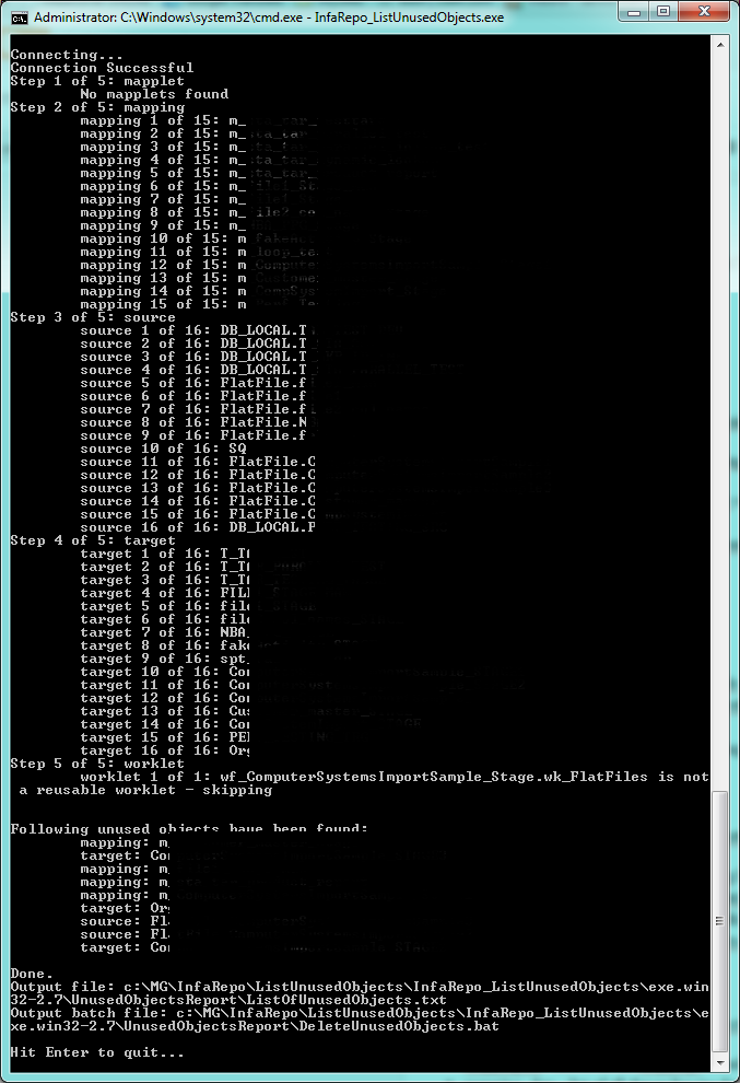 Informatica PowerCenter Notes Repository cleanup
