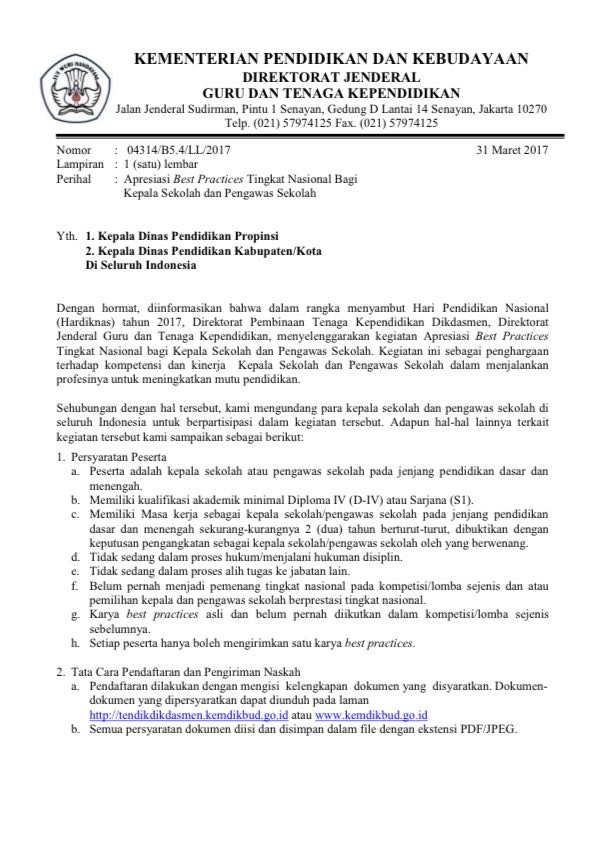 Lomba Apresiasi Best Practices Bagi Kepala Sekolah Dan Pengawas Sekolah Sd Smp Sma Smk Tahun 2020 Idn Paperplane Lomba Apresiasi Best Practices Bagi Kepala Sekolah Dan Pengawas Sekolah Sd Smp Sma Smk Tahun 2020 Idn Paperplane