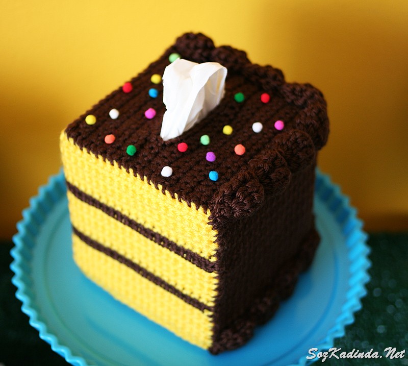 Örgü ile yapılan süs yaş pasta modelleri Söz Kadinda Örgü, Yemek