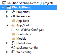 Asp.net web api empty folder structure Asp.net web api empty folder structure