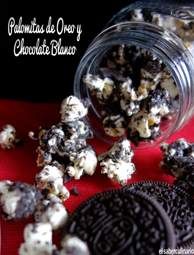 Cómo hacer Palomitas de Oreo y Chocolate Blanco