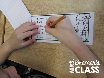 Improve addition and subtraction math fact fluency! Each time a booklet is mastered (finished within the time frame and error-free) they will move on to the next level. The levels are created in a fun ninja-themed format, to help foster motivation! #math #addition #subtraction #mathfacts #fluency #1stgrade #2ndgrade