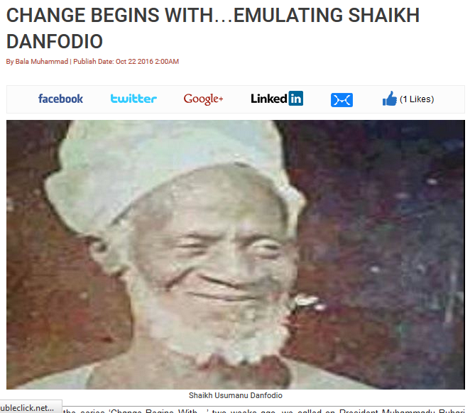 'Portraits' of Sheikh Usman dan Fodio