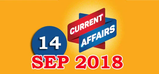 Kerala PSC Daily Malayalam Current Affairs 14 Sep 2018