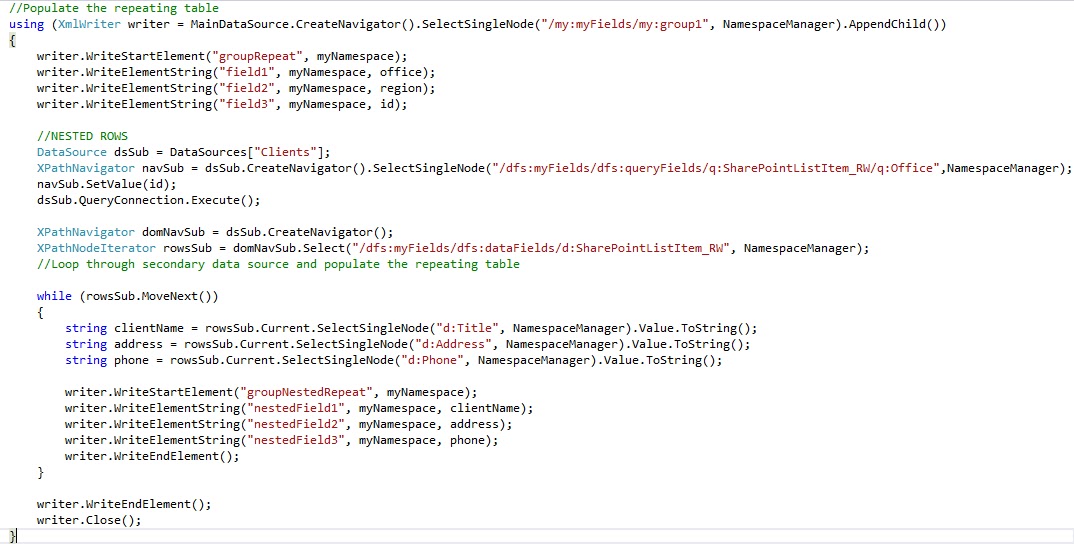 SteveMann's Path InfoPath 2007/2010/2013 Dynamically Populate a