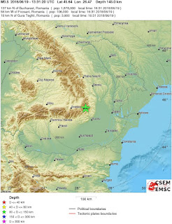 Cutremur cu magnitudinea de 3,5 grade in regiunea Vrancea