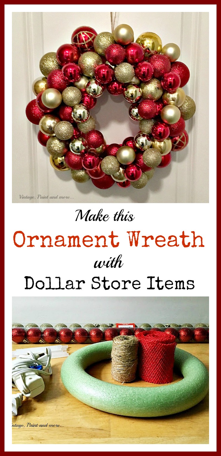 How to Make a DIY Vintage Christmas Ornament Wreath