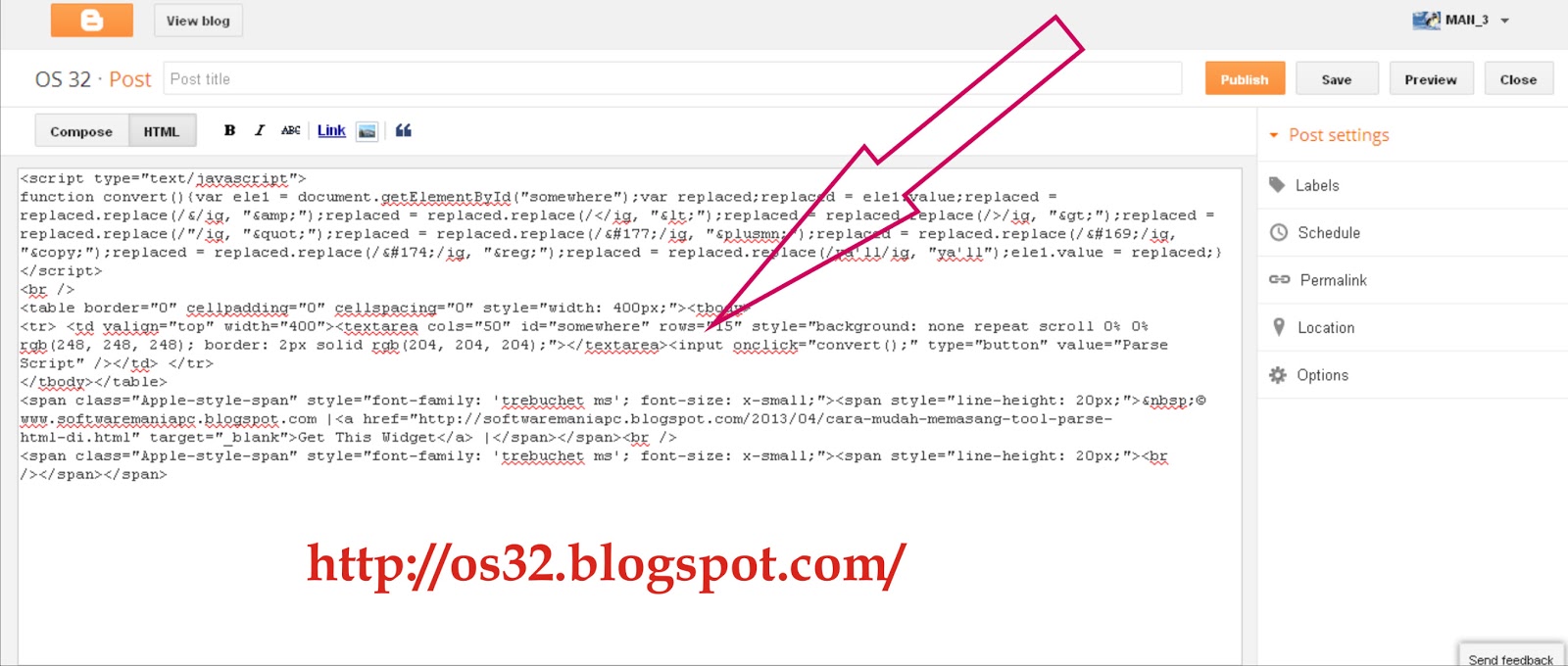 Cara Mudah Menulis HTML Di Postingan Blog