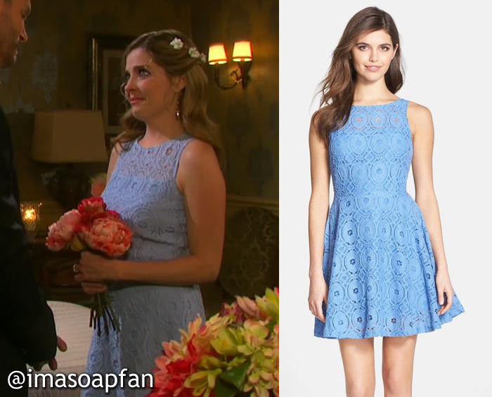 Theresa Donovan, Jen Lilley, Days of Our Lives, Blue Lace Dress, Wedding