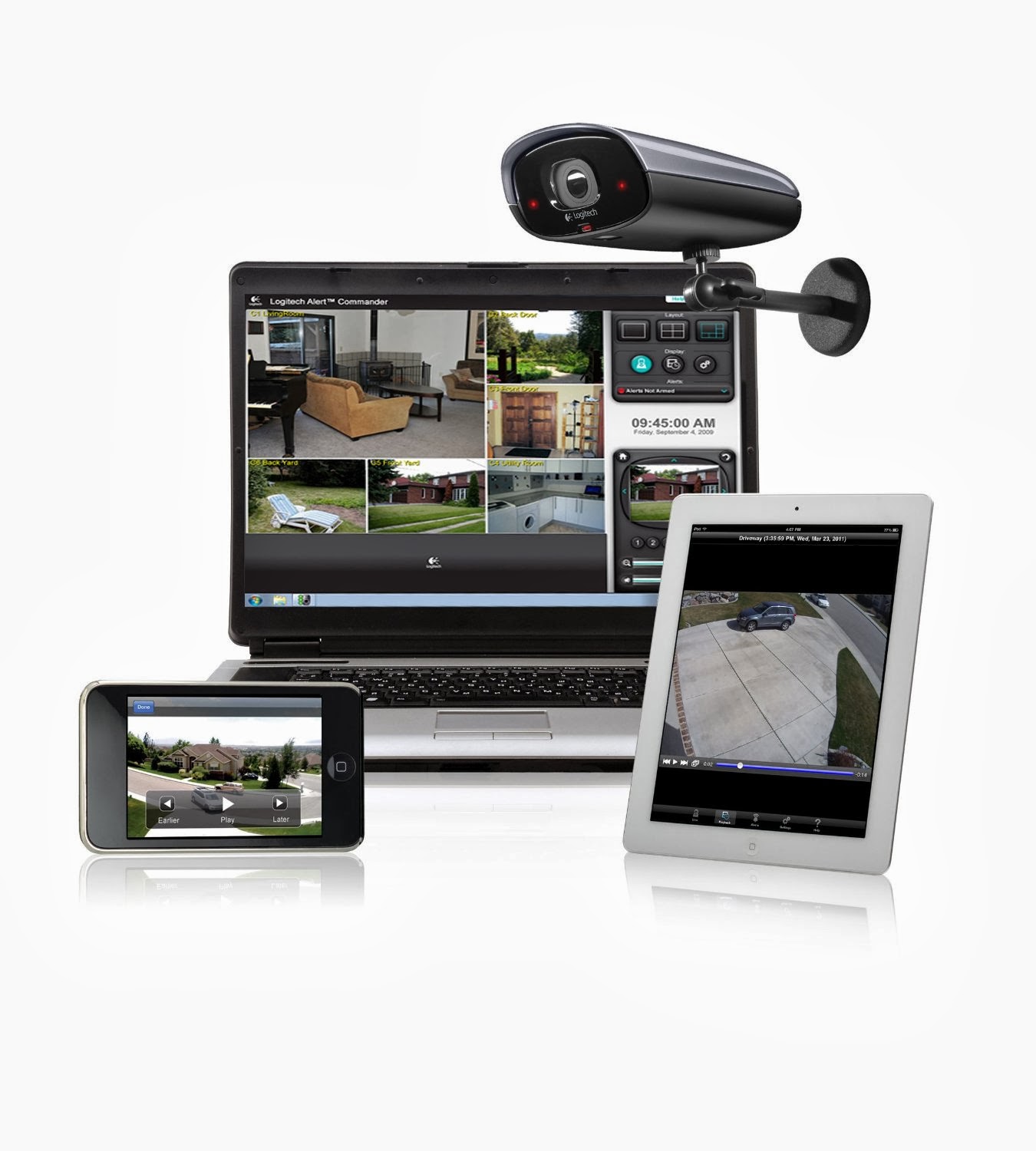 Security Cameras Reviews Logitech Alert 750e Outdoor Master Security