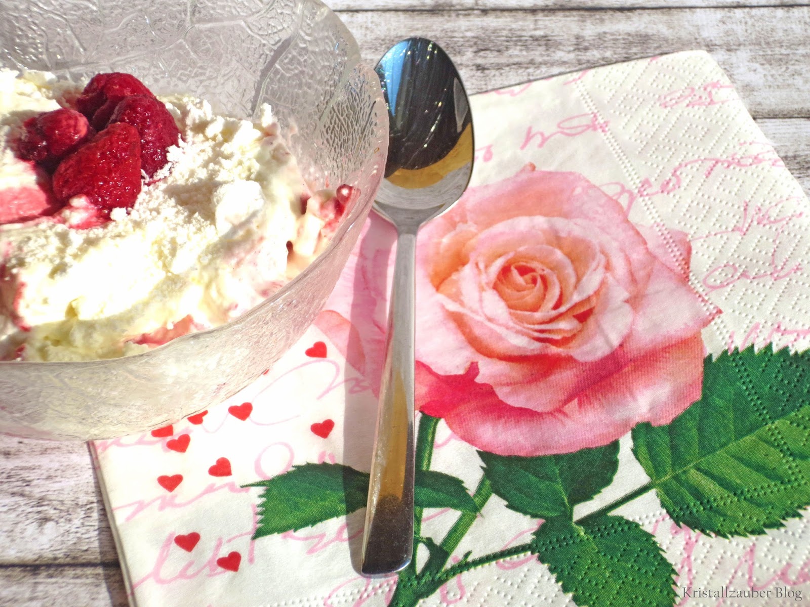 Kristallzauber {Rezept} Himbeer Meringue Dessert