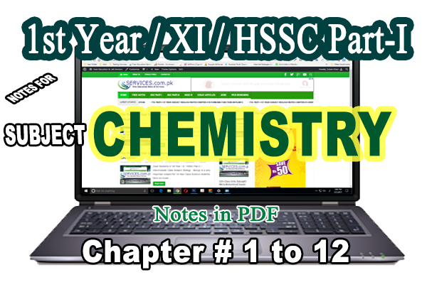free download fsc hssc part i 1st year xi class chemistry notes all