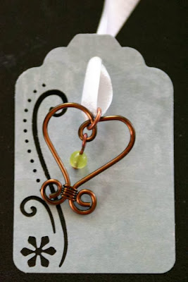 Art Charm Swap ~ Love: ooak charm, antique bronze, jade, wire wrapping :: All Pretty Things