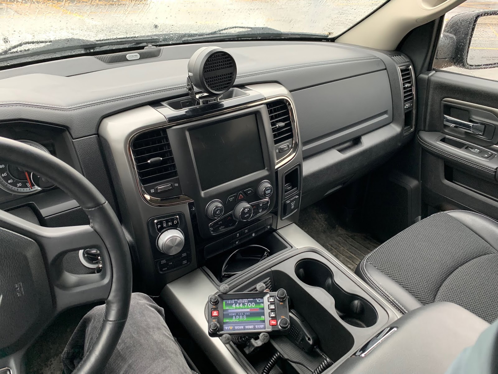Mobile VHF/UHF Radio install in a RAM 1500