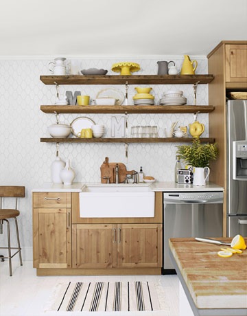 Open Shelving Between Kitchen Cabinets Open Shelving Between Kitchen Cabinets