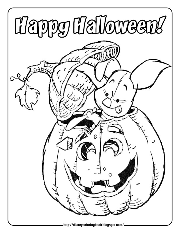 Pooh and Friends Halloween 2: Free Disney Halloween Coloring Pages title=