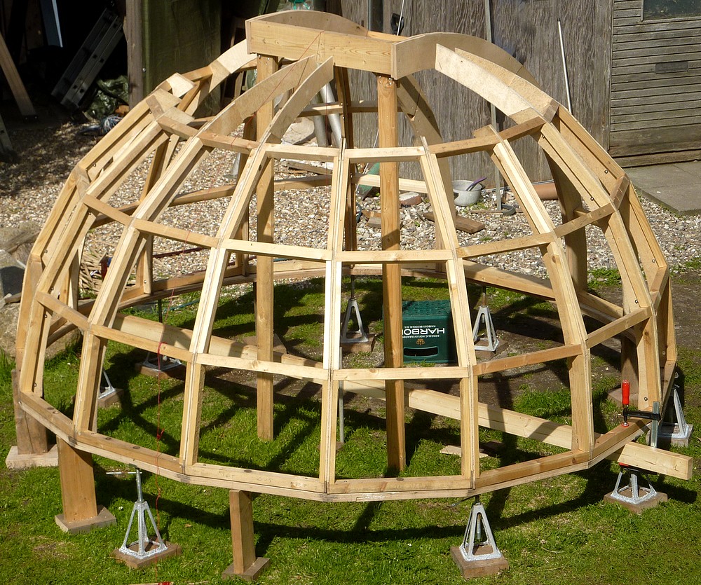 Fullerscopes Telescope Mountings Dome building Dust storm!