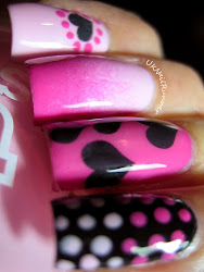 nail cerise pink own models hypergel tattoo veneer shine heart tattoos