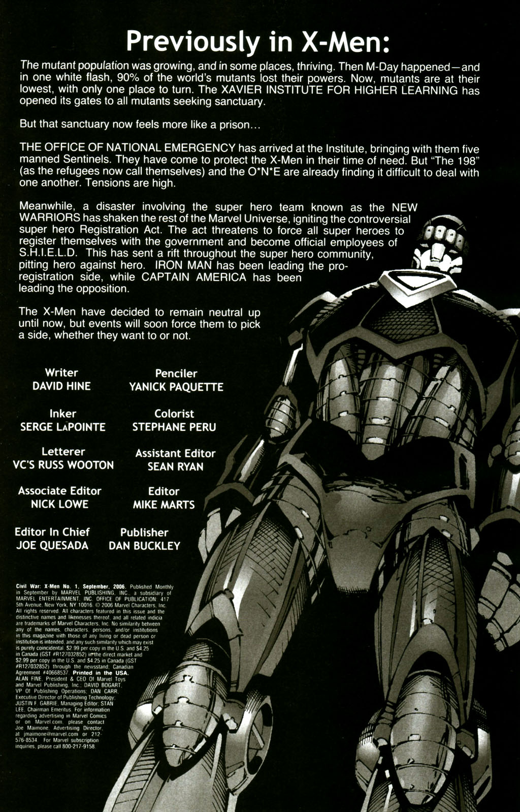 Read online Civil War: X-Men comic -  Issue #1 - 2