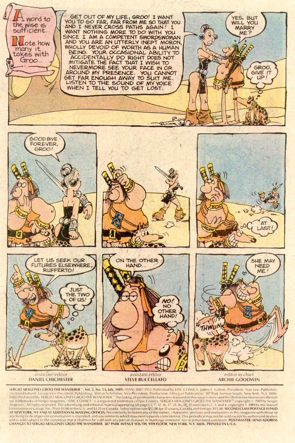 Read online Sergio Aragonés Groo the Wanderer comic -  Issue #53 - 2