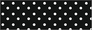 Etiquetas para Imprimir Gratis de Negro con Lunares Blancos. 