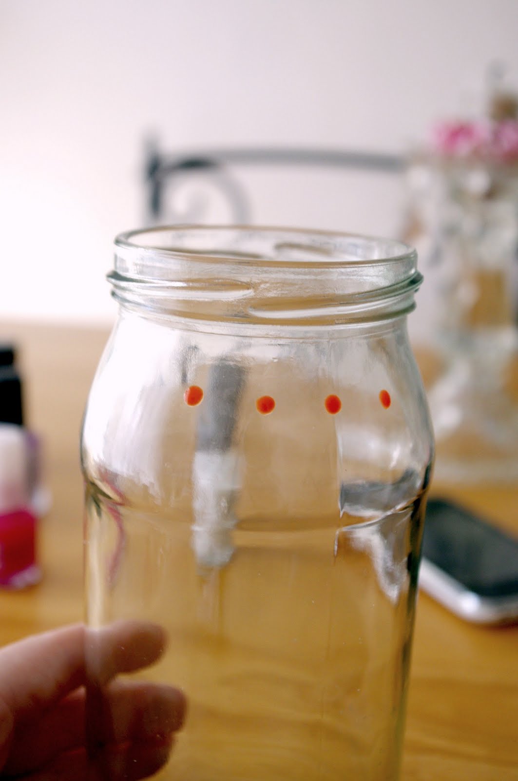DIY Recycling Jam jars into candle holders! chalkandcheese