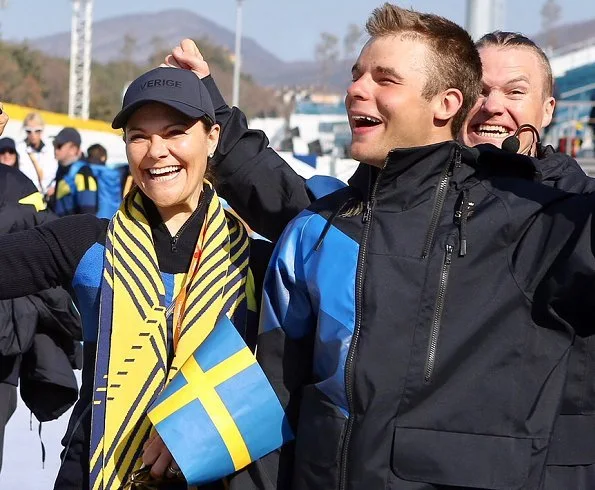 Crown Princess Victoria at Paralympic Winter Games 2018 in Pyeongchang. Crown Princess congratulated Swedish cross-country skier, Zebastian Modin