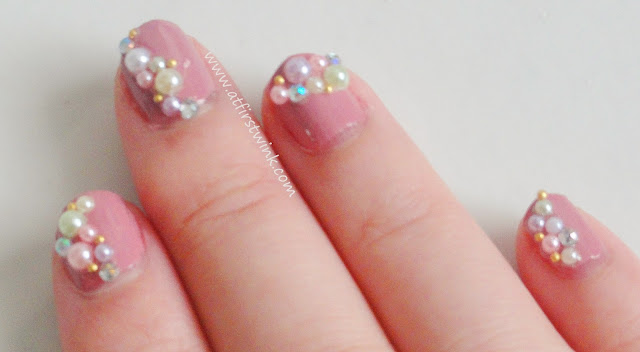 pastel pearl nail art