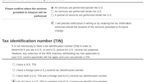 Cara Mengisi Formulir Pajak Amazon Tax Interview