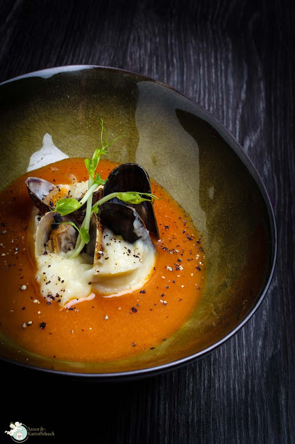 Amor&amp;Kartoffelsack: Muschelsuppe mit Pastinaken-Kartoffelpüree